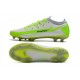 Nike Phantom GT Elite FG Crampon de Football Blanc Vert