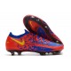 Nike Phantom GT Elite FG Crampon de Football Rouge Bleu Jaune