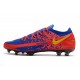Nike Phantom GT Elite FG Crampon de Football Rouge Bleu Jaune
