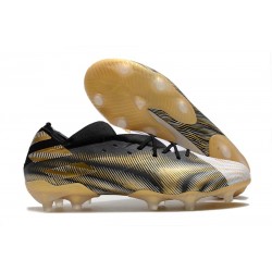 adidas Nemeziz 19.1 FG Chaussures - Blanc Or Metallique Noir