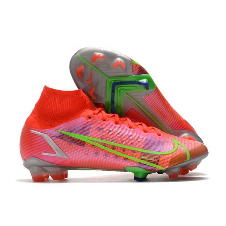 Nike Nouvelles Mercurial Superfly 8 Elite FG Rubis Argent Metallique