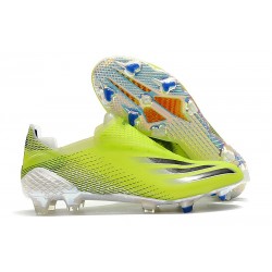 adidas X Ghosted+ FG Crampon Football Superlative - Jaune Noir Bleu