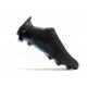 adidas X Ghosted+ FG Crampon Football Superstealth - Noir Bleu cyan