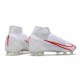 Nike Nouvelles Mercurial Superfly 8 Elite FG Blanc Rouge