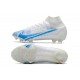 Nike Nouvelles Mercurial Superfly 8 Elite FG Blanc Bleu