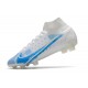 Nike Nouvelles Mercurial Superfly 8 Elite FG Blanc Bleu