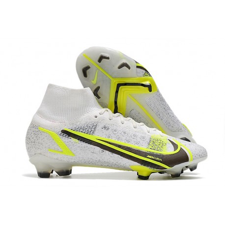 Nike Mercurial Superfly VIII Elite FG Silver Safari Blanc Noir Argenté