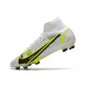 Nike Mercurial Superfly VIII Elite FG Silver Safari Blanc Noir Argenté