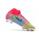 Nike Nouvelles Mercurial Superfly 8 Elite FG Rose Bleu Vert