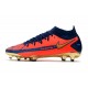 Nike Phantom GT Elite DF FG Crampons Orange Bleu Or