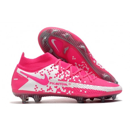 Nike Phantom GT Elite DF FG Crampons Rose Blanc