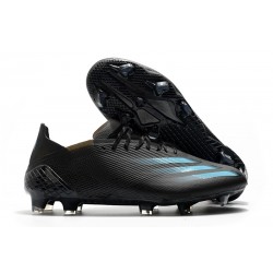 Chaussures adidas X Ghosted.1 FG /AG Superstealth - Noir Bleu cyan