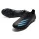 Chaussures adidas X Ghosted.1 FG /AG Superstealth - Noir Bleu cyan