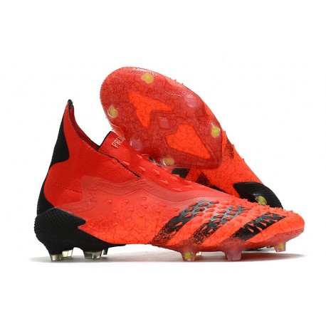 adidas Predator Freak + FG/ AG Rouge Noir Rouge Solaire