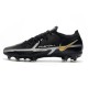 Chaussure Nike Phantom GT II Elite FG Noir Gris Foncé Métallique Or Métallique