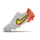 Crampons Nike Tiempo Legend 9 Elite FG Blanc Volt Carmin