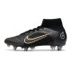 Chaussures Nike Mercurial Superfly VIII Elite SG Noir Or Métallique Argent Métallique