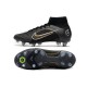 Chaussures Nike Mercurial Superfly VIII Elite SG Noir Or Métallique Argent Métallique
