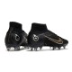 Chaussures Nike Mercurial Superfly VIII Elite SG Noir Or Métallique Argent Métallique
