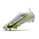 Nike Mercurial Vapor 14 Elite SG-Pro Silver Safari - Blanc Noir Argenté Jaune Fluo