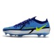 Crampons Foot Nike Phantom GT II Elite FG Sapphire Volt Gris Brouillard Bleu
