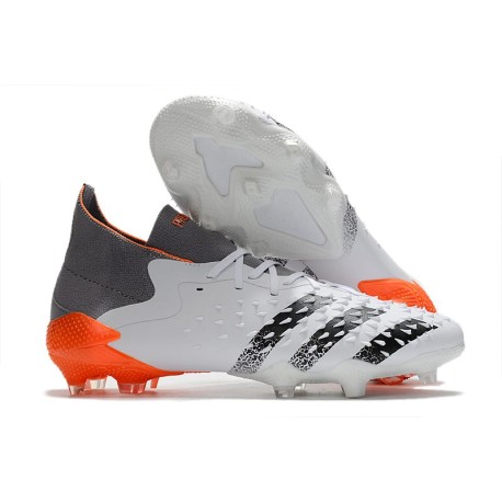 Chaussure adidas Predator Freak.1 FG Blanc Acier Métallique Rouge Solaire