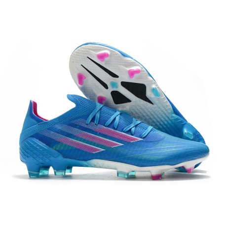 Chaussure adidas X Speedflow.1 FG Ciel Rose Choc Equipe Blanc