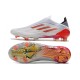 Crampon adidas X Speedflow+ FG Blanc Acier Métallique Rouge Solaire
