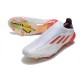 Crampon adidas X Speedflow+ FG Blanc Acier Métallique Rouge Solaire
