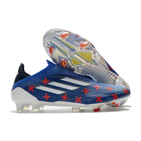 Crampon adidas X Speedflow+ FG 11/11 - Bleu Blanc Rouge Vif