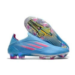 Crampon adidas X Speedflow+ FG Ciel Rose Choc Equipe Blanc