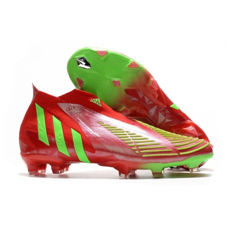 adidas Crampon Predator Edge + FG Vert Rouge