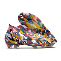 adidas Crampon Predator Edge + FG Bleu Equipe Jaune Rouge Solaire