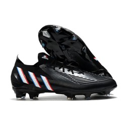 adidas Predator Edge.1 FG Low Cut Noir Blanc Rouge Vif