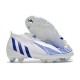 adidas Crampon Predator Edge + FG Blanc Bleu Hi Res Blanc