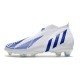 adidas Crampon Predator Edge + FG Blanc Bleu Hi Res Blanc