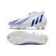 adidas Crampon Predator Edge + FG Blanc Bleu Hi Res Blanc