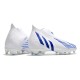 adidas Crampon Predator Edge + FG Blanc Bleu Hi Res Blanc