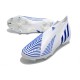 adidas Crampon Predator Edge + FG Blanc Bleu Hi Res Blanc
