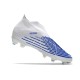 adidas Crampon Predator Edge + FG Blanc Bleu Hi Res Blanc