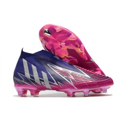 adidas Crampon Predator Edge + FG Violet Equipe Argent Métallique Rose Choc Equipe
