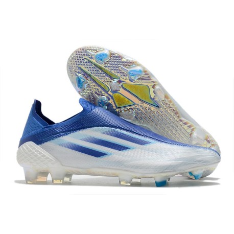 Crampon adidas X Speedflow+ FG Blanc Indigo Ciel