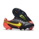 Crampons Nike Tiempo Legend 9 Elite FG Noir Jaune Rouge