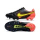 Crampons Nike Tiempo Legend 9 Elite FG Noir Jaune Rouge