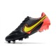 Crampons Nike Tiempo Legend 9 Elite FG Noir Jaune Rouge