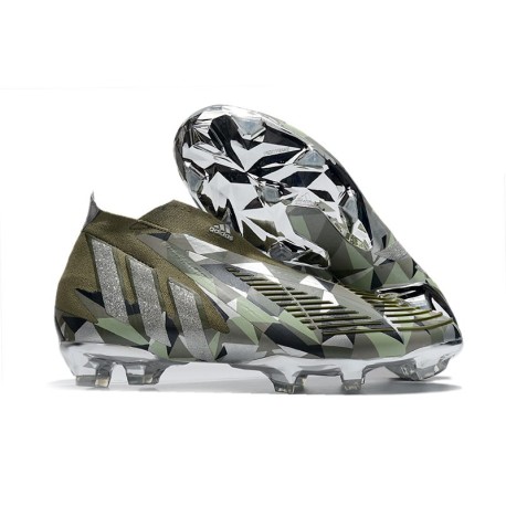 adidas Crampon Predator Edge + FG Swarovski - Vert Argenté Vert ÉDITION LIMITÉE