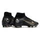 Nike Mercurial Superfly VIII Elite AG-Pro Noir Or Métallique Argent Métallique