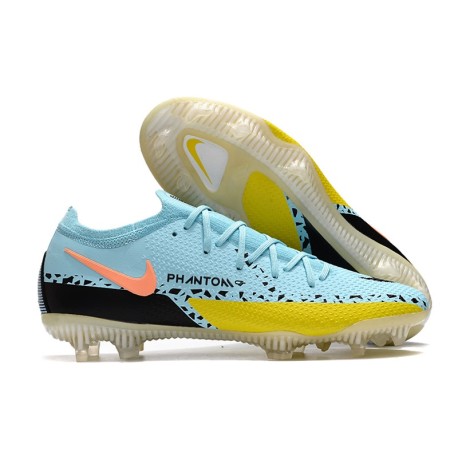 Crampons Foot Nike Phantom GT II Elite FG Glacie Ice Noir Jaune Strike