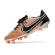 Crampons Nike Tiempo Legend 9 Elite FG Cuivre Métallique Blanc Noir Cassé