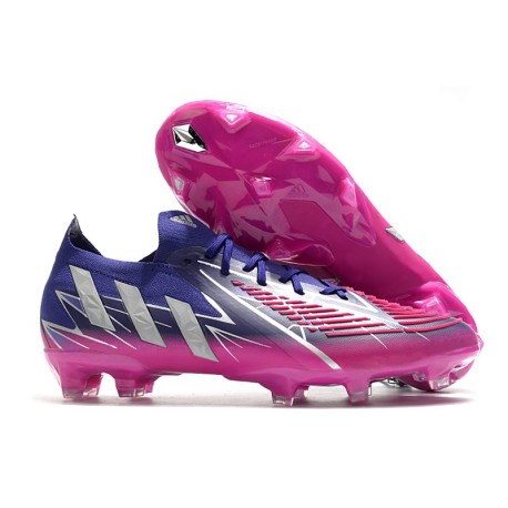 adidas Predator Edge.1 FG Low Cut Violet Equipe Argent Métallique Rose